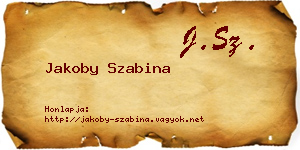 Jakoby Szabina névjegykártya