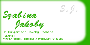 szabina jakoby business card